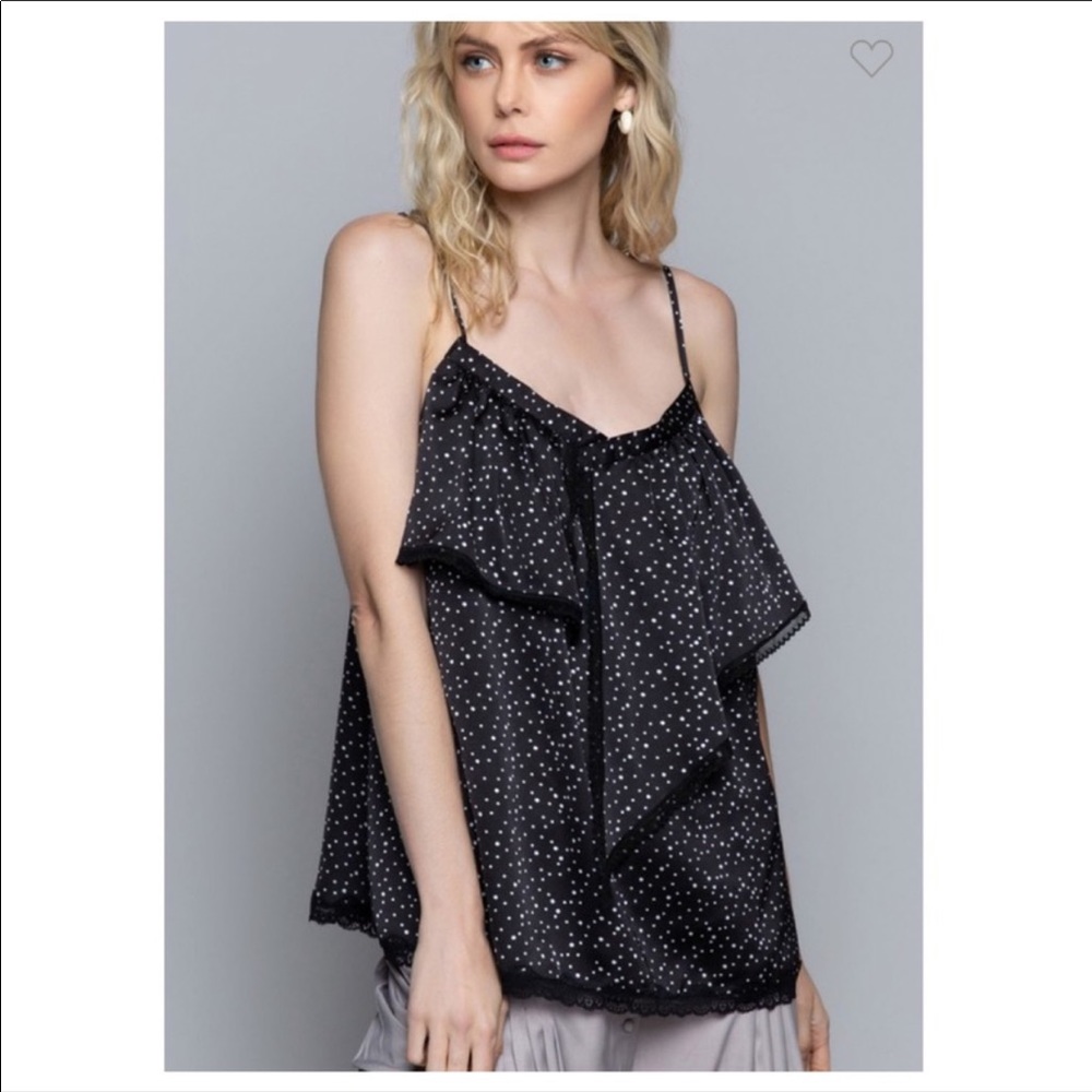 POL🌟camisole top w/front detail in black & white - Picture 6 of 10